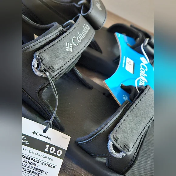 Columbia Mens' Black Sport Sandals - Breathable Open-Toe Comfort - Picture 7 of 9